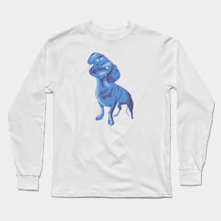 Blue dachshund Long Sleeve T-Shirt